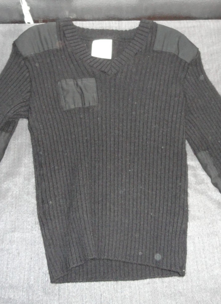 AUTHORIZED USA ARMY BRIGADE WOOLY PULLY BLACK PULLOVER 100% WOOL SWEATER 40