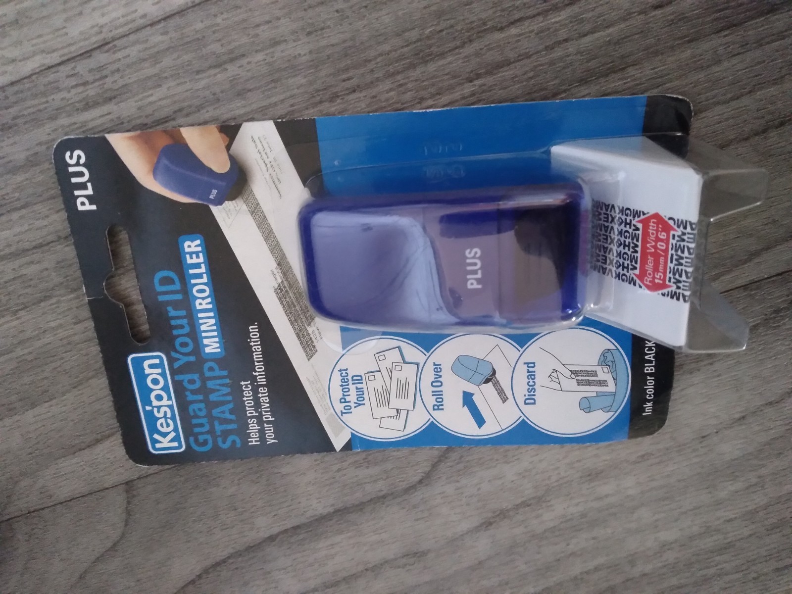 NEW Kespon Guard Your ID Stamp Mini Roller