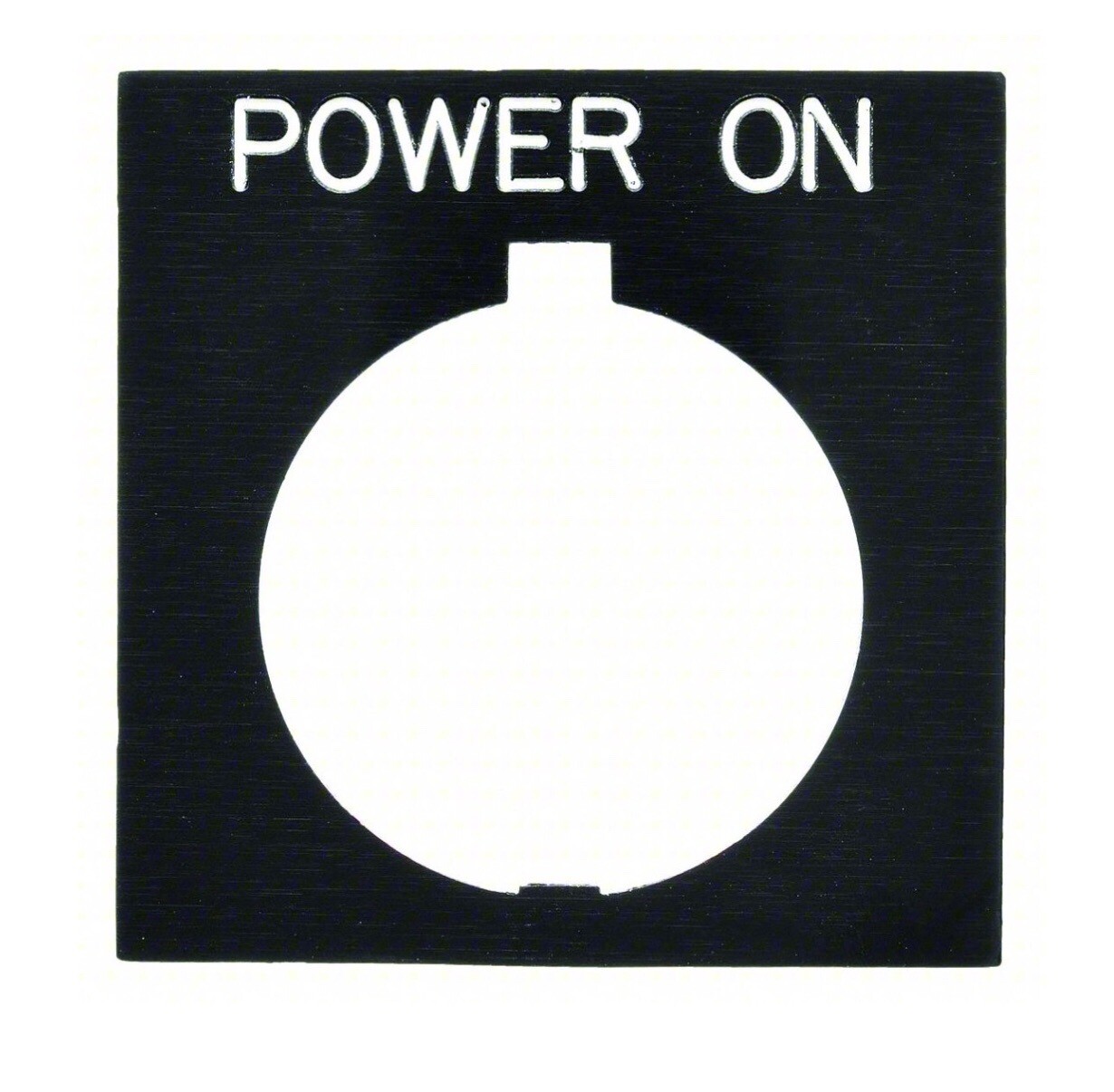 Eaton Cutler-Hammer HT8SP80 30mm Black Legend Plate Marked“POWER ON” 1.7” Square