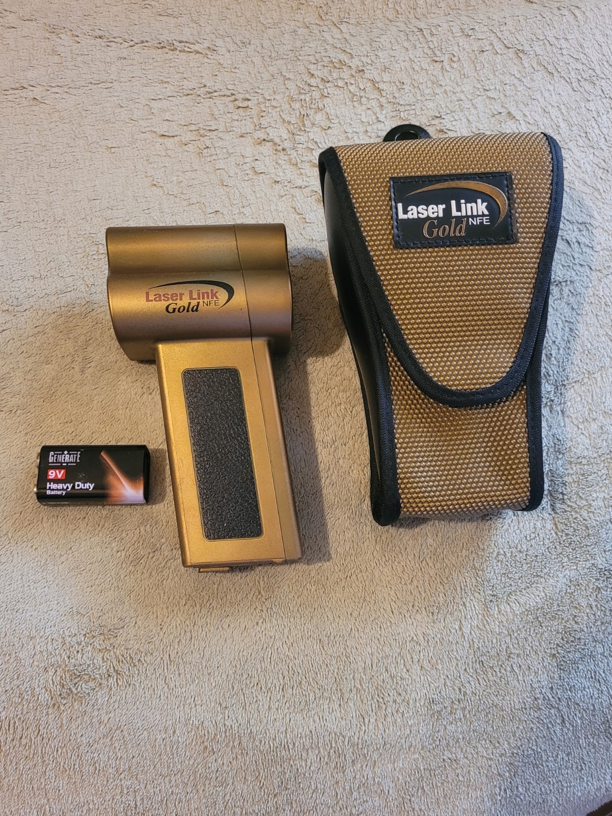 Laser Link Gold NFE Rangefinder with Case And Battery Tested Working
