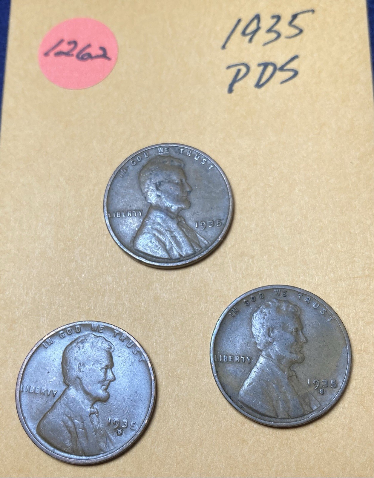 1935 PDS Lincoln Wheat Cent #1262