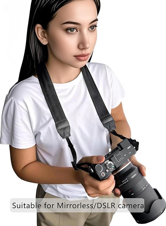 Camera Neck Straps for DSLR Camera or Binoculars Strap Black