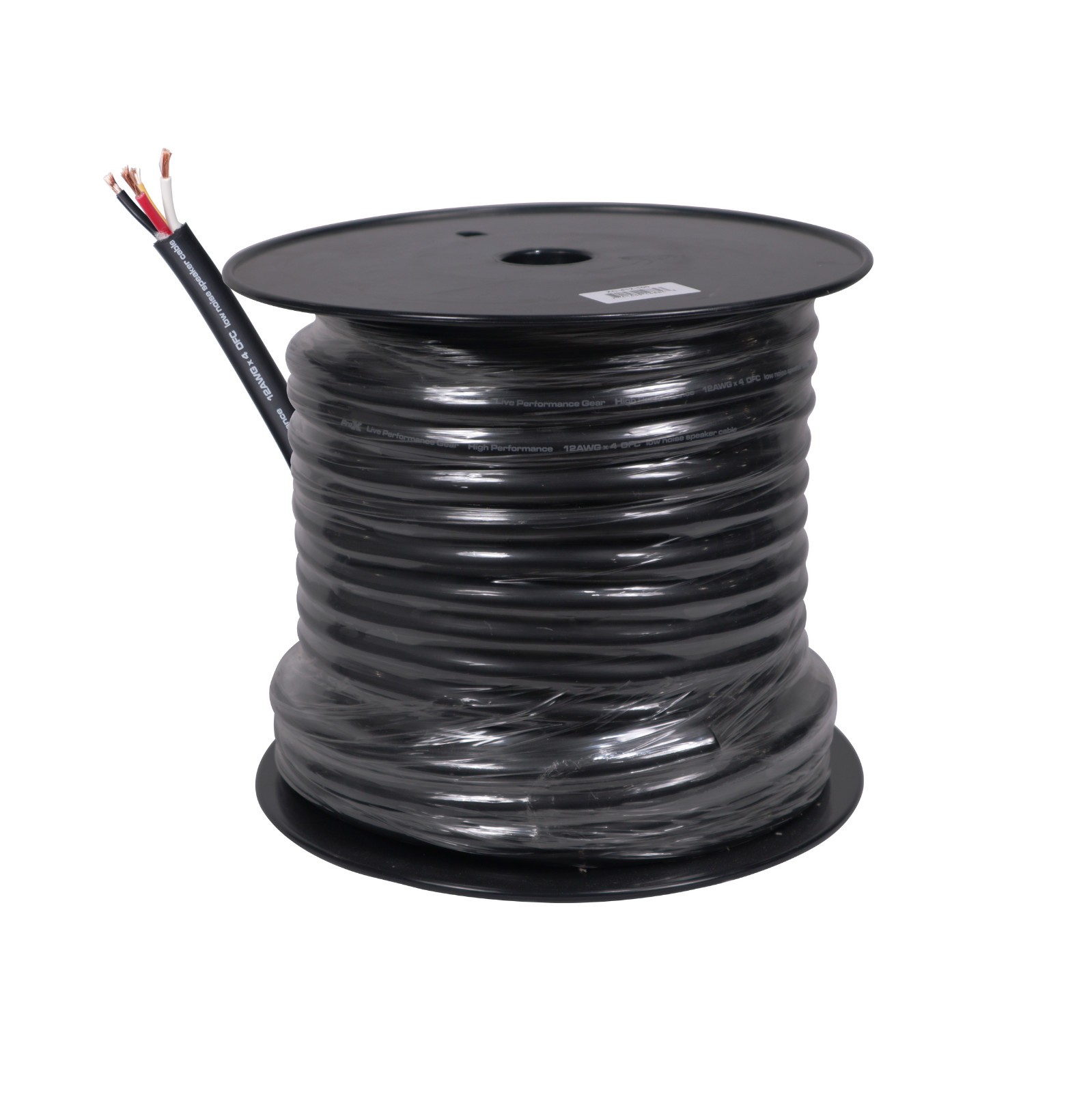 2 Speaker Cable 4 Conductor 100 ft High Performance 12 Gauge Bulk Spool by Prox
