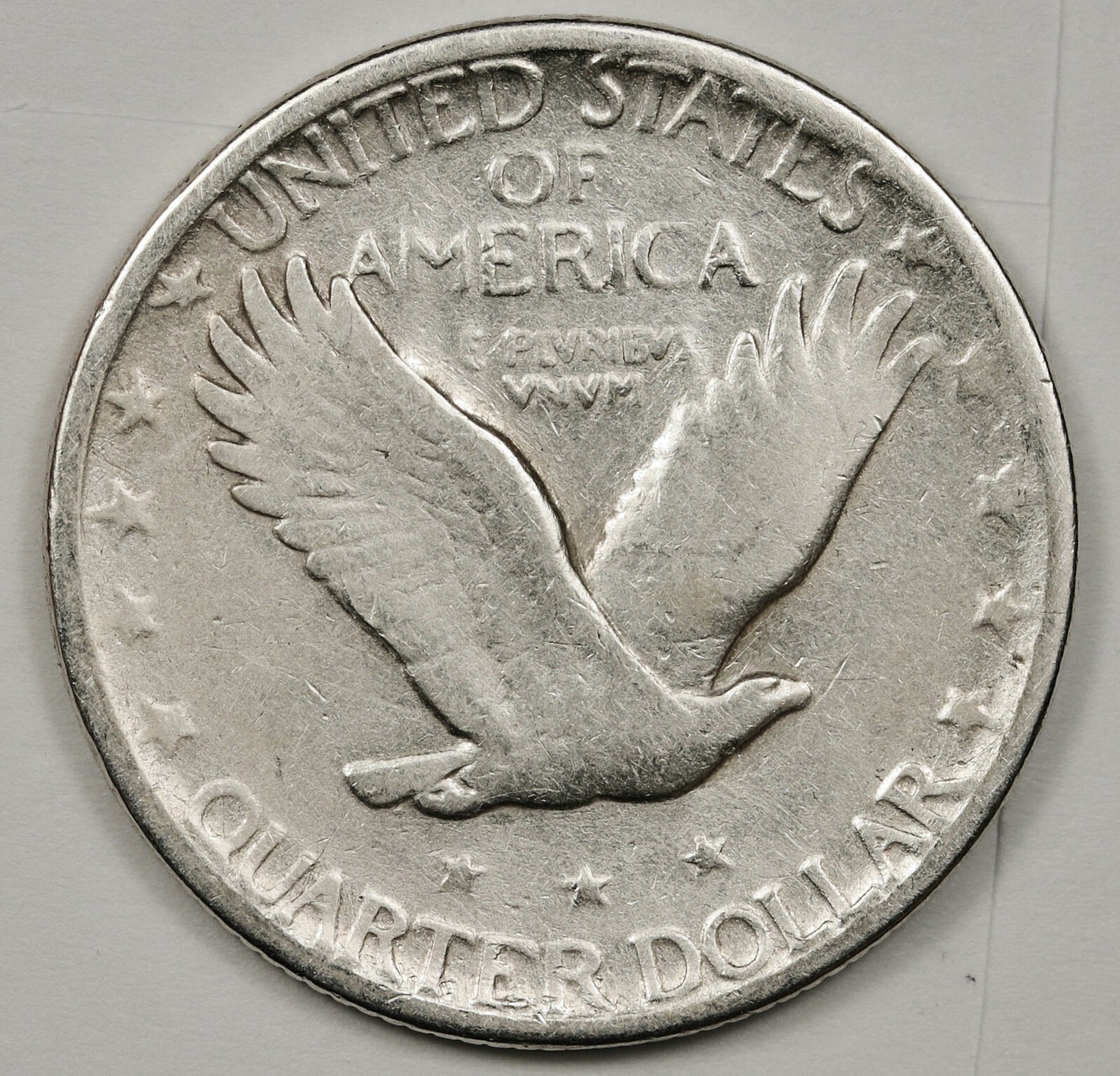 1926-s Standing Liberty Quarter Error Clashed "E". High Grade. 144625