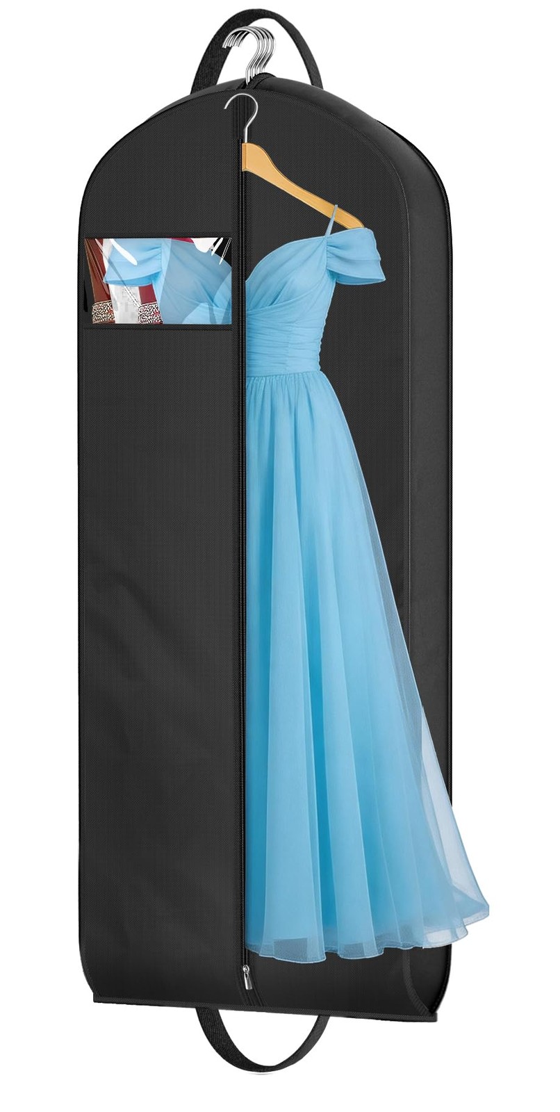 54" Garment Bags for Travel for Waterproof Dress Bags for Gowns 4" Gusseted D...