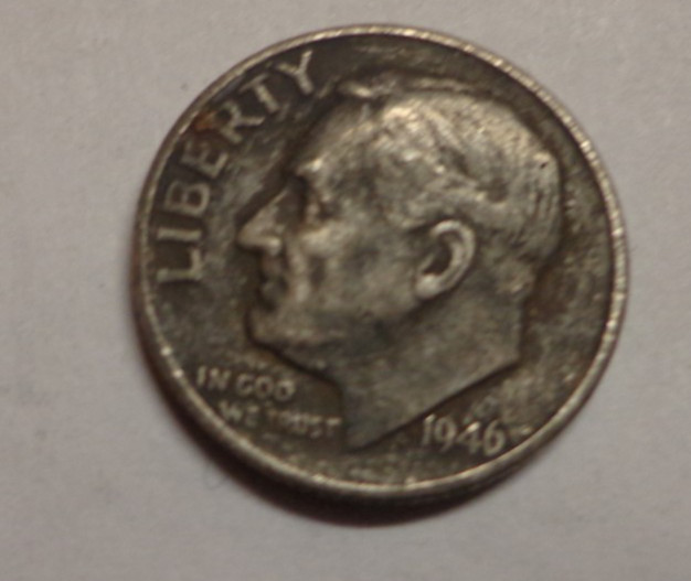 1946    Roosevelt Dime 90% Silver