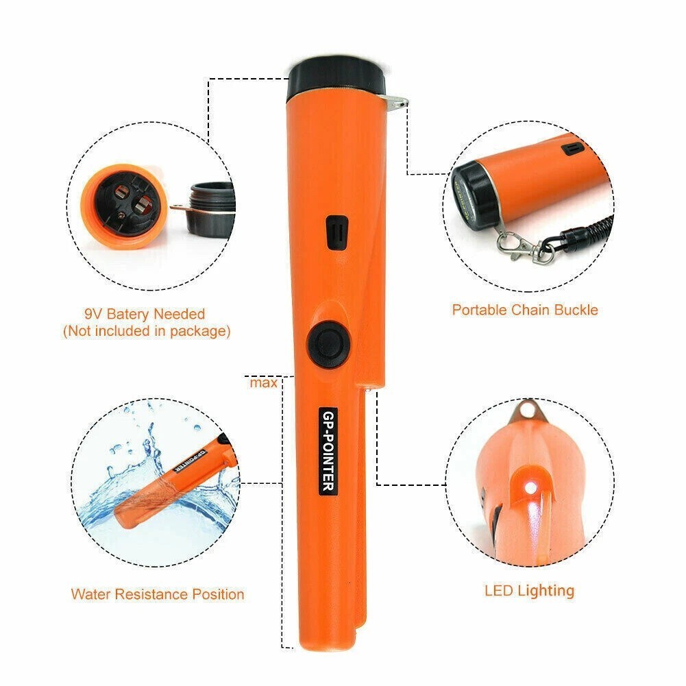 Waterproof Metal Detector HandHeld Pro Pinpointer Pointer Probe Sensitive Tester