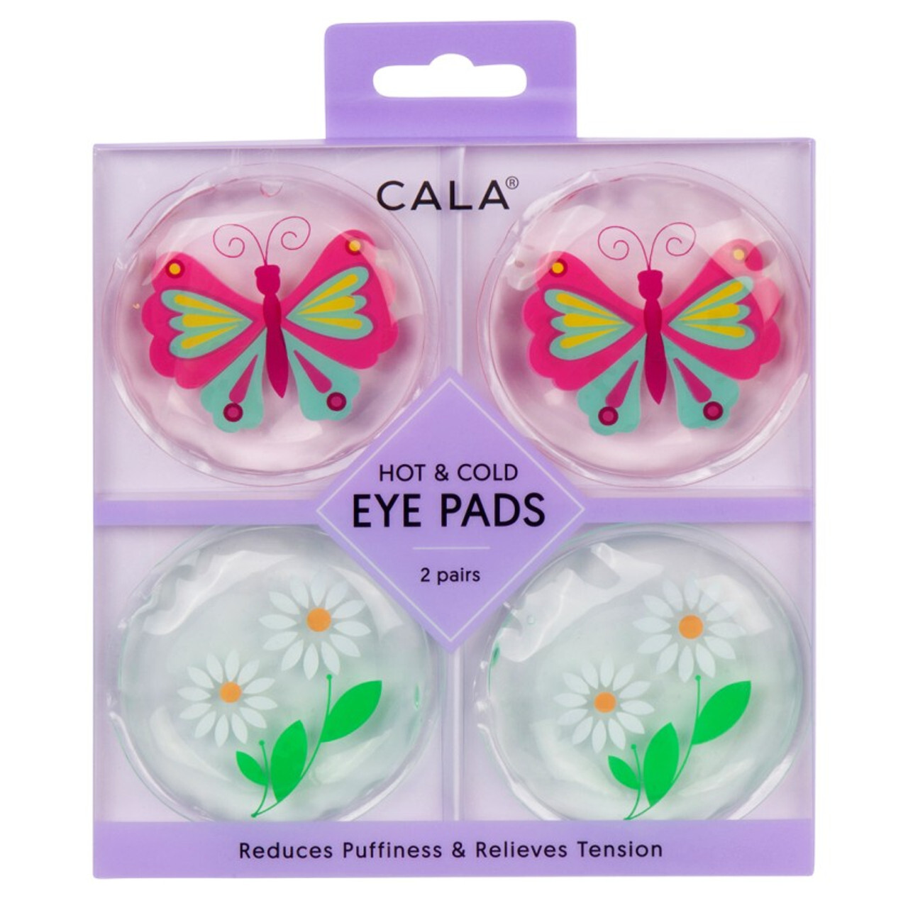 CALA HOT & COLD EYE PADS (Butterfly & Daisy) Microwavable & Freezable - 2Pcs