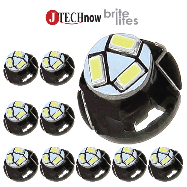 Jtech 10x T5/T4.7 Neo Wedge Dash A/C Climate Control HVAC Switch LED Light Bulb