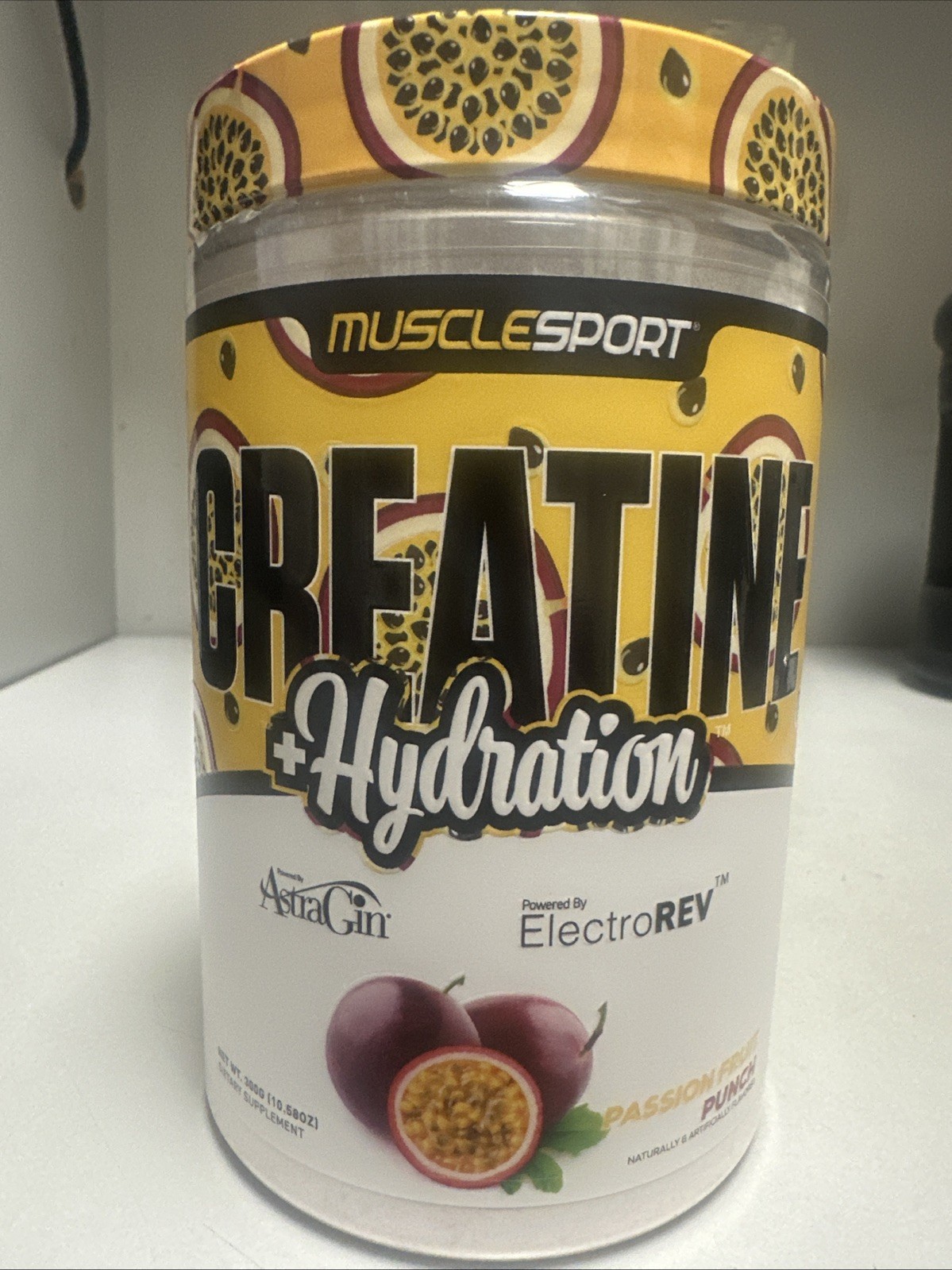 Musclesport Creatine + Hydration, Passion Fruit Punch, 10.58 oz Exp 09/2026
