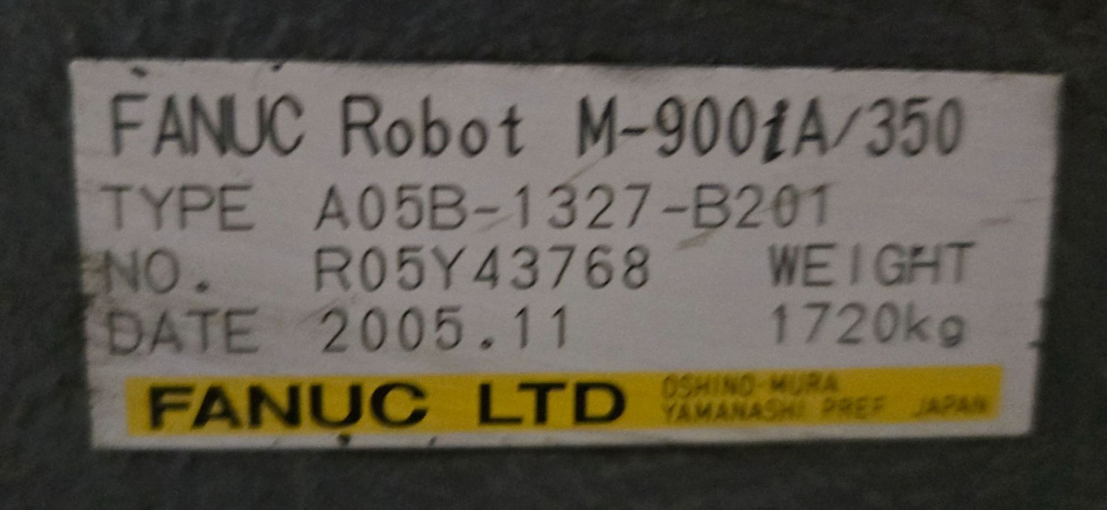 FANUC M900IA/350 Complete with R-J3iC Controller USED