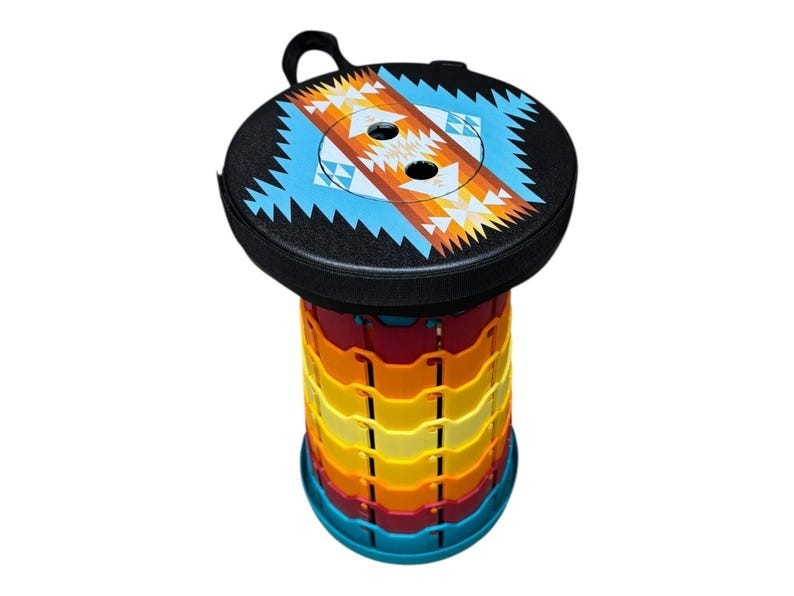 Portable Folding Stool-Southwestern Pattern