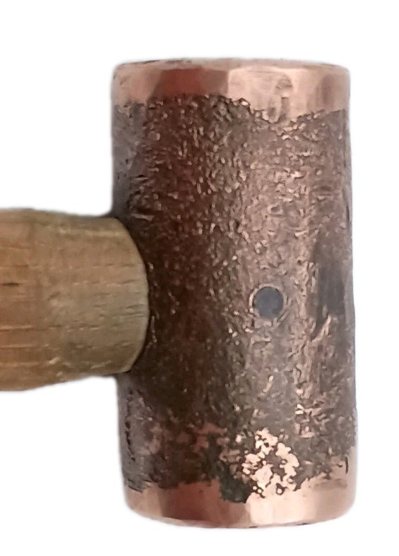 Vintage Copper Wood Hammer Mallet no Spark