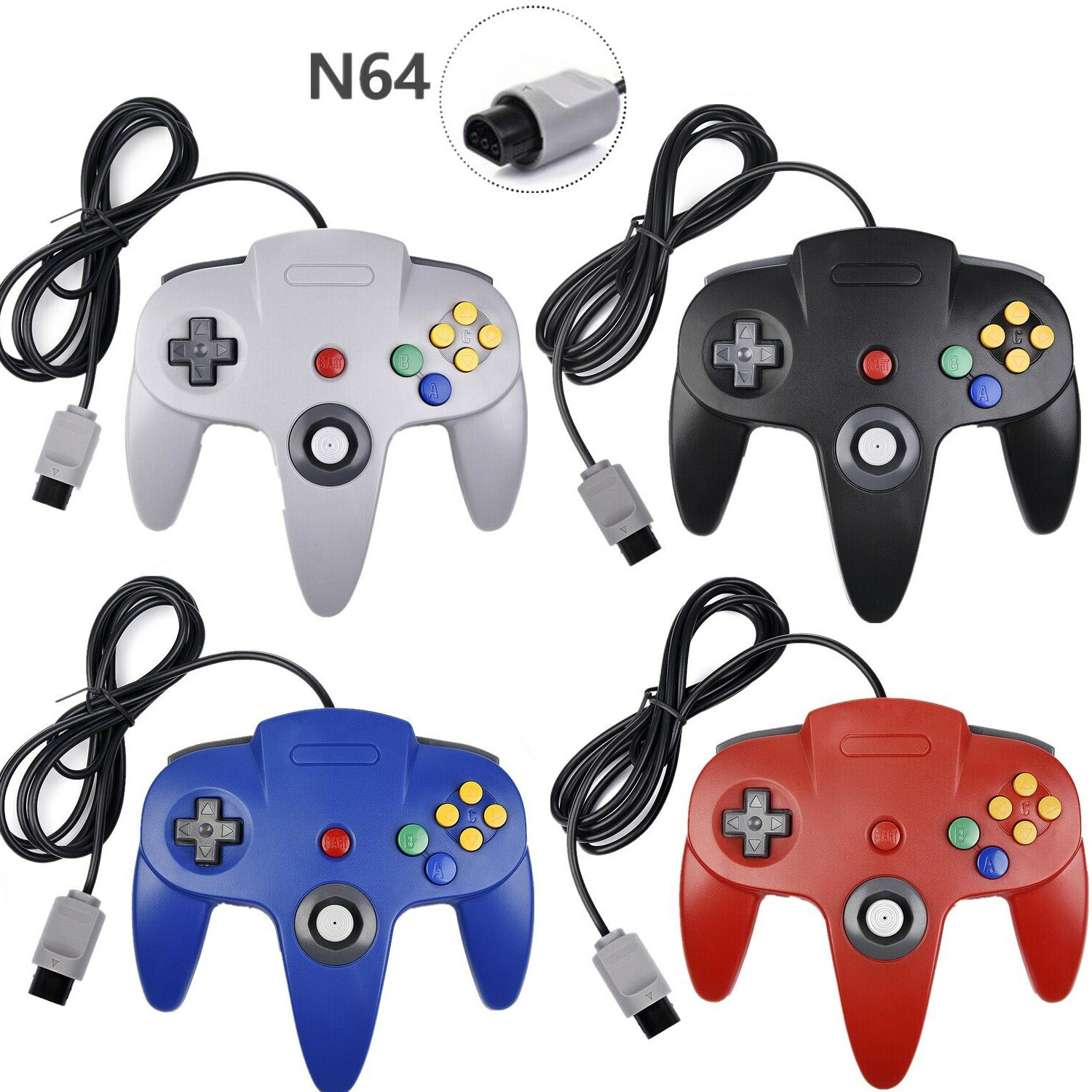 For Nintendo 64 N64 Controller Video Game Console Gamepad Joystick Joypad Wired