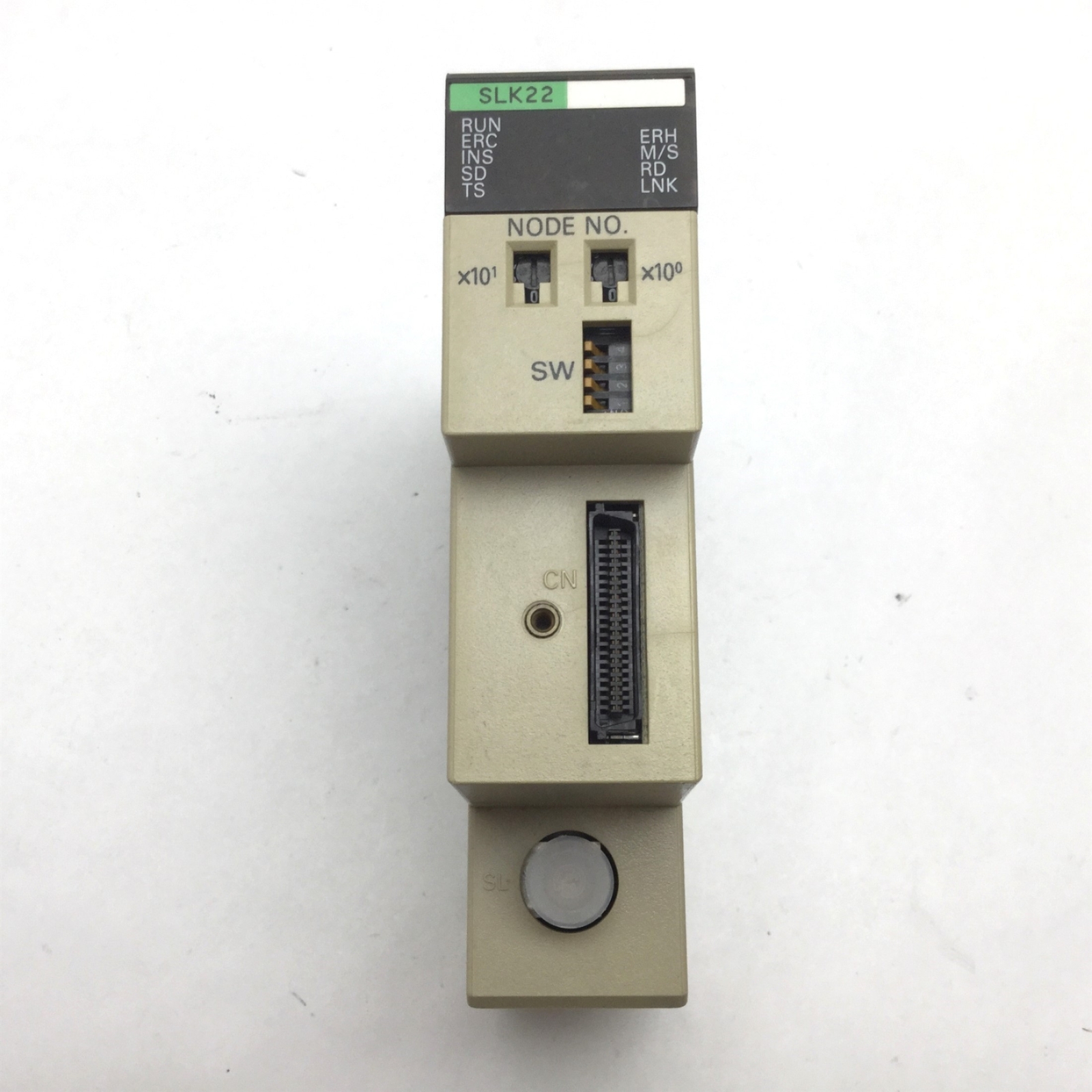 Lot of 2 Omron C200HS-SLK22 Sysmac Link Unit Module PLC Card, Coaxial Cable