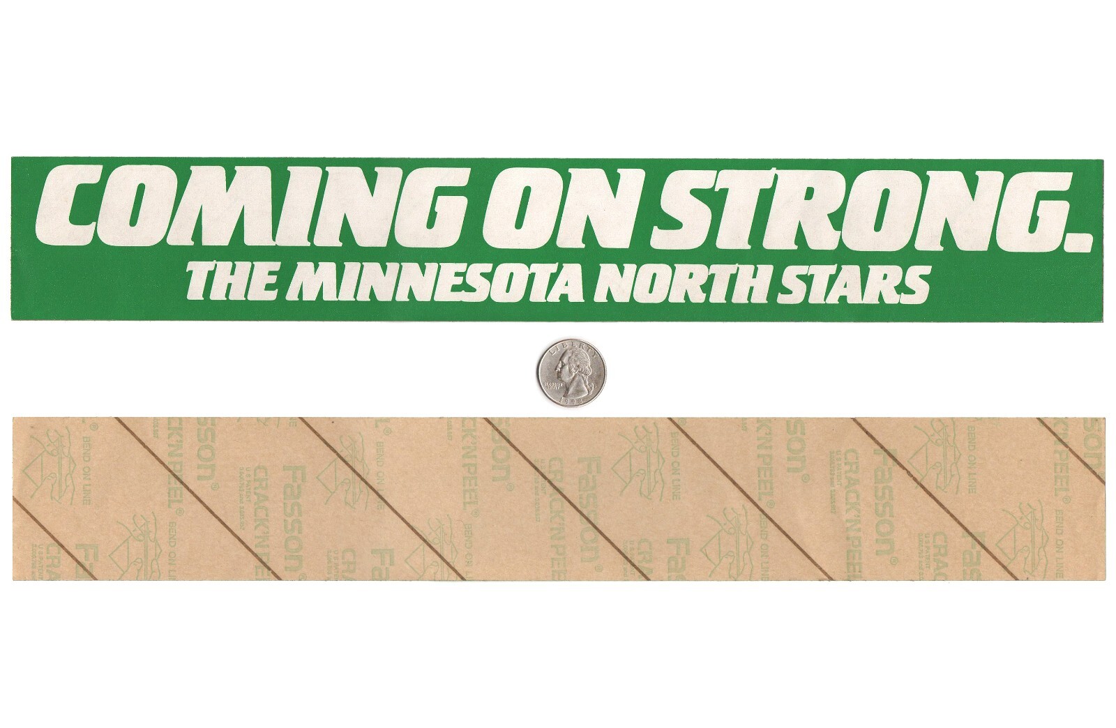 Vintage 1980s Bumper Sticker MINNESOTA NORTH STARS NHL Hockey Decal wild gophers