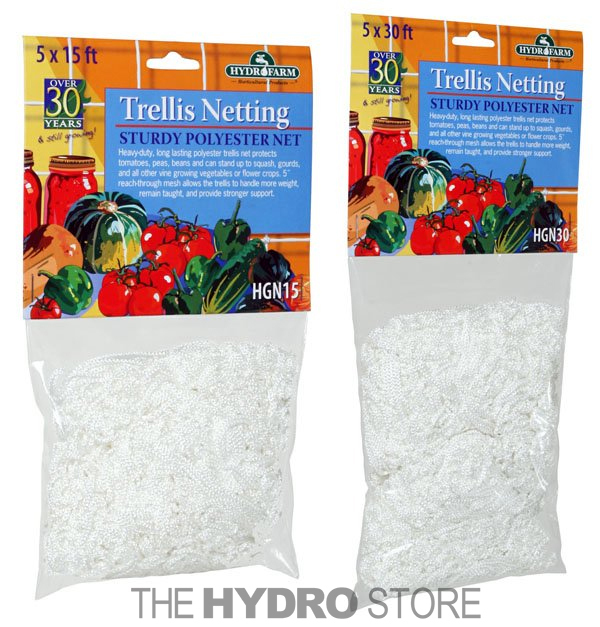 Trellis Netting Polyester Net 6" Mesh - 5x15 / 5x30 - garden nylon plant support