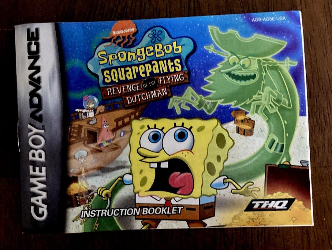 SET OF 5 SpongeBob Gameboy Advance Instruction Booklets Inserts Posters Points