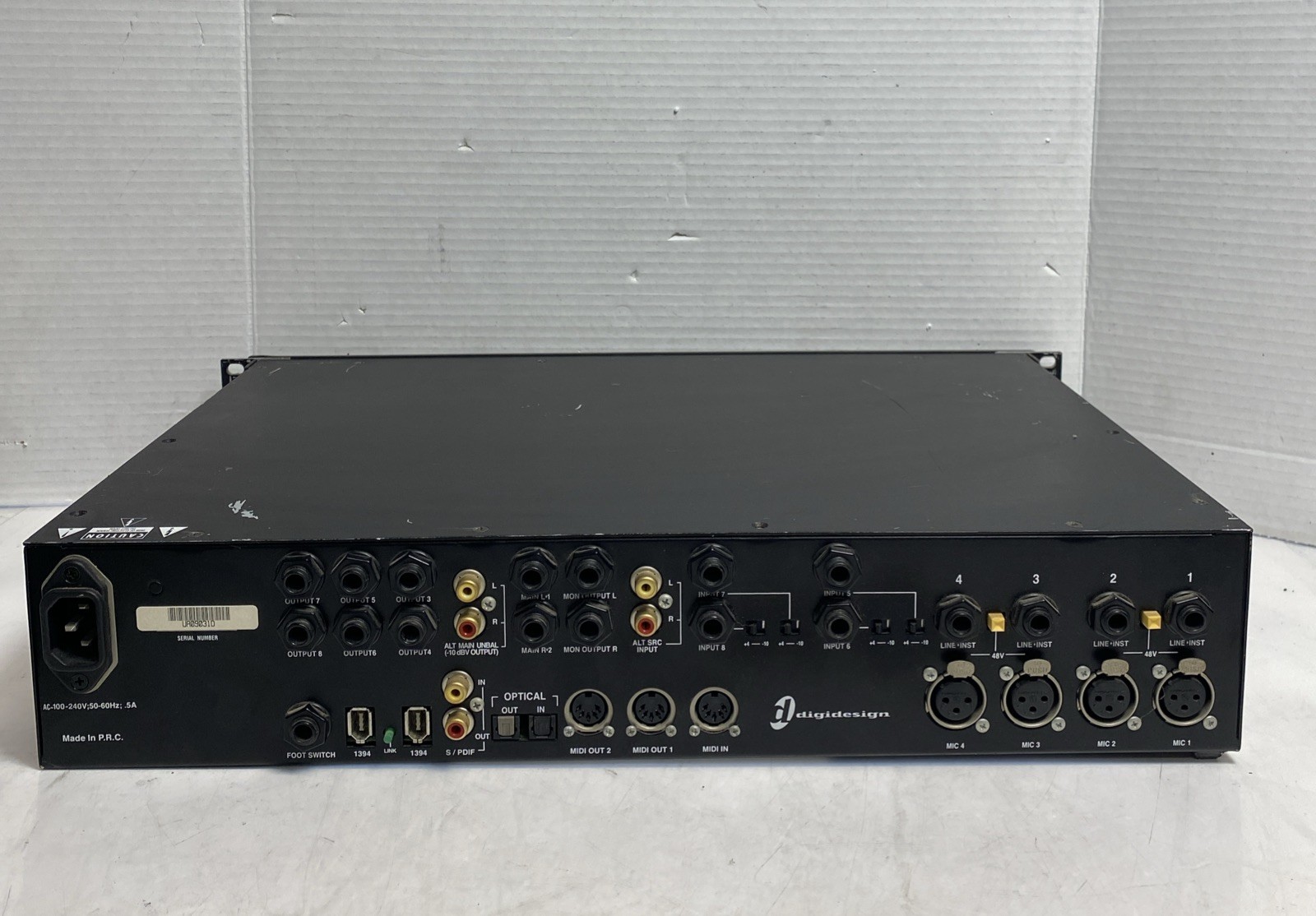 Digidesign Digi 002 Rack FireWire Audio Interface, 4 Mic Inputs *read*