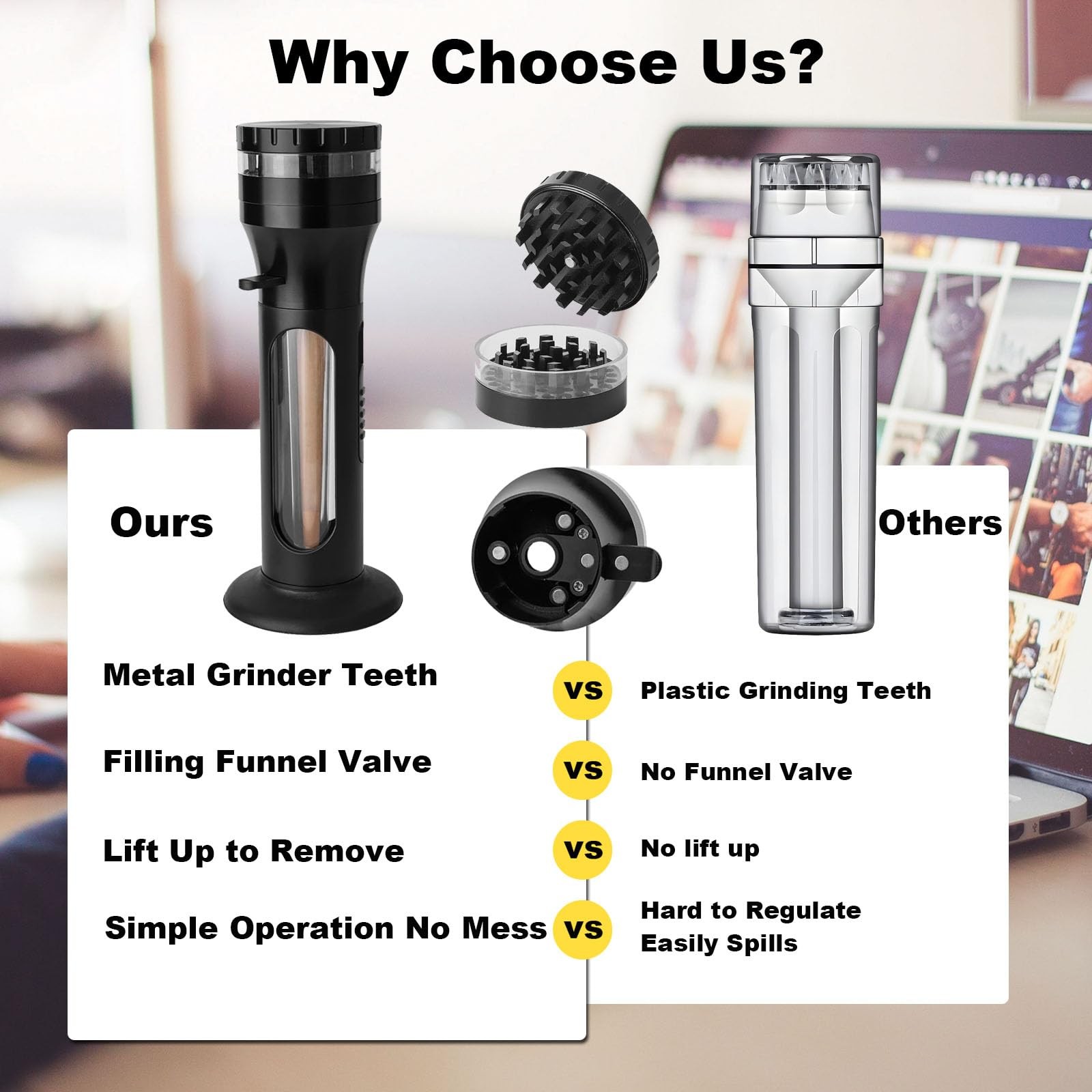 2in1Spices Grinder Cone Loader,Cone Rolling Machine for King Size, All In One...