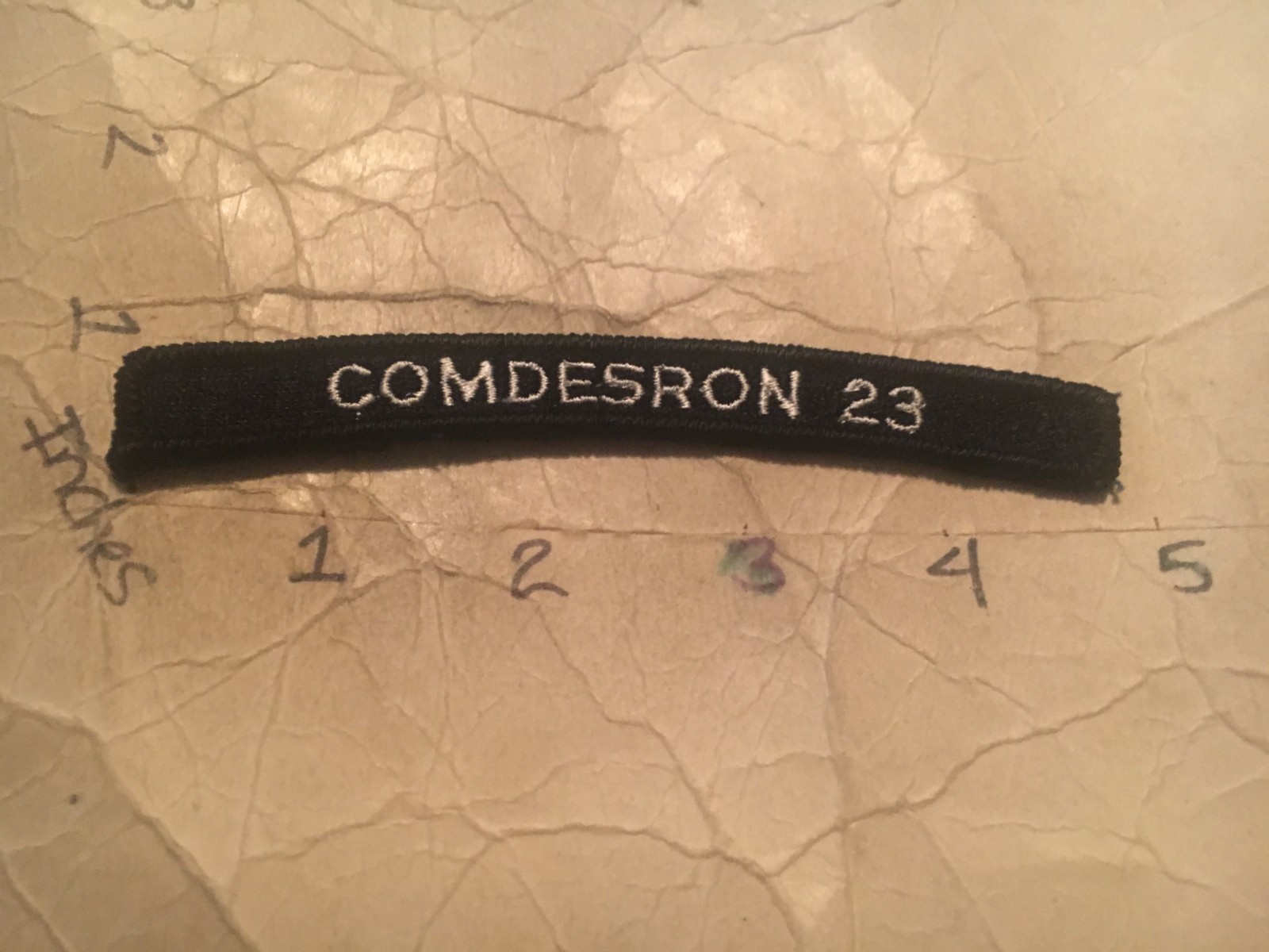 US NAVY SHOULDER STRIP TAB rocker Patch 10/12/25 Comdesron 23