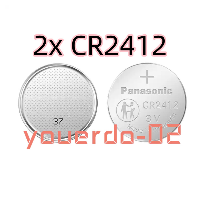2 PC New Box Panasonic CR2412 3V Button Battery Fast Delivery