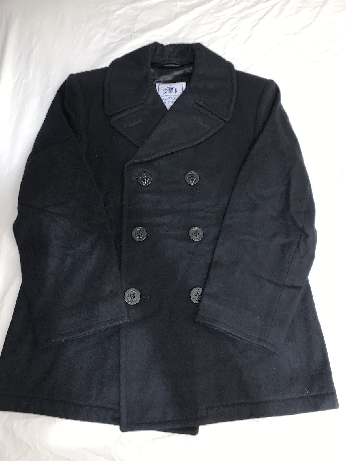 DSCP WOOL Peacoat Men's 40S Black. EUC.