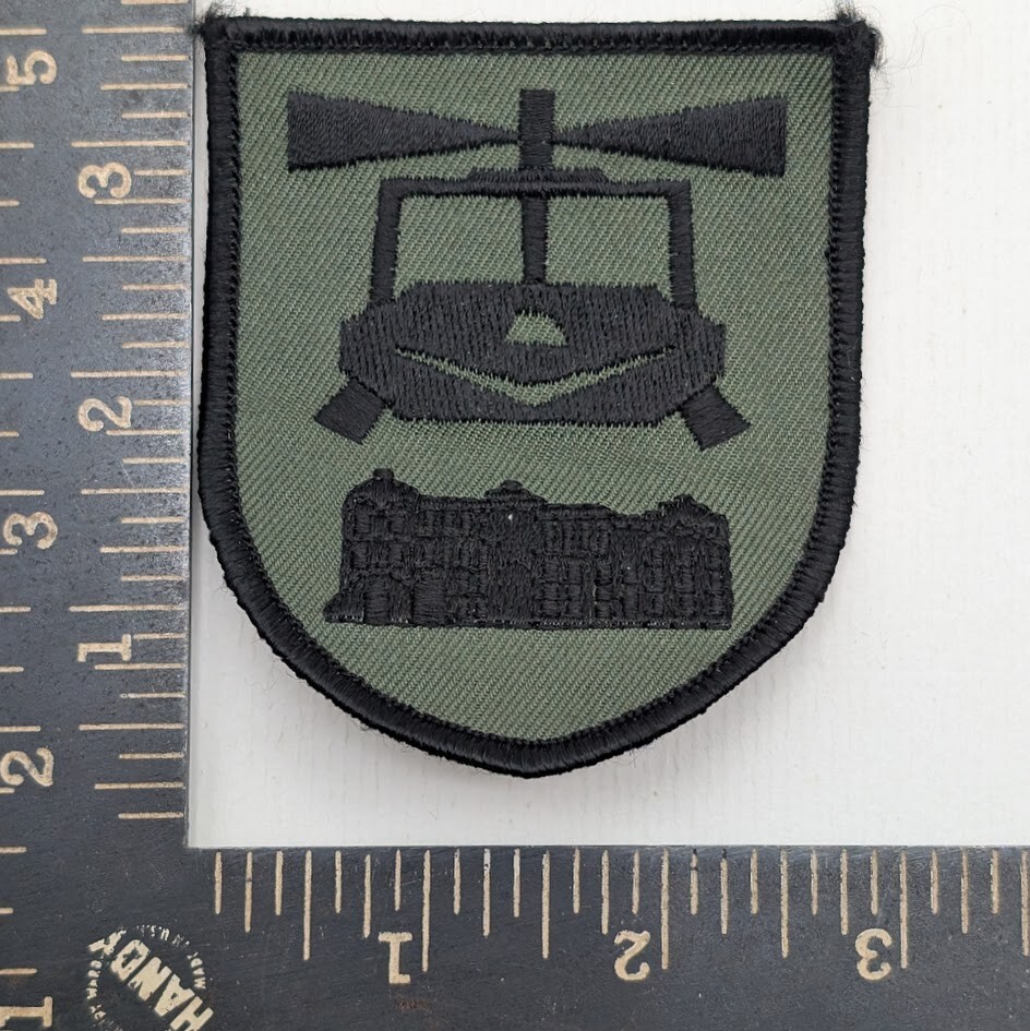 OD Green Helicopter & Building Patch – Tactical Military Morale Badge
