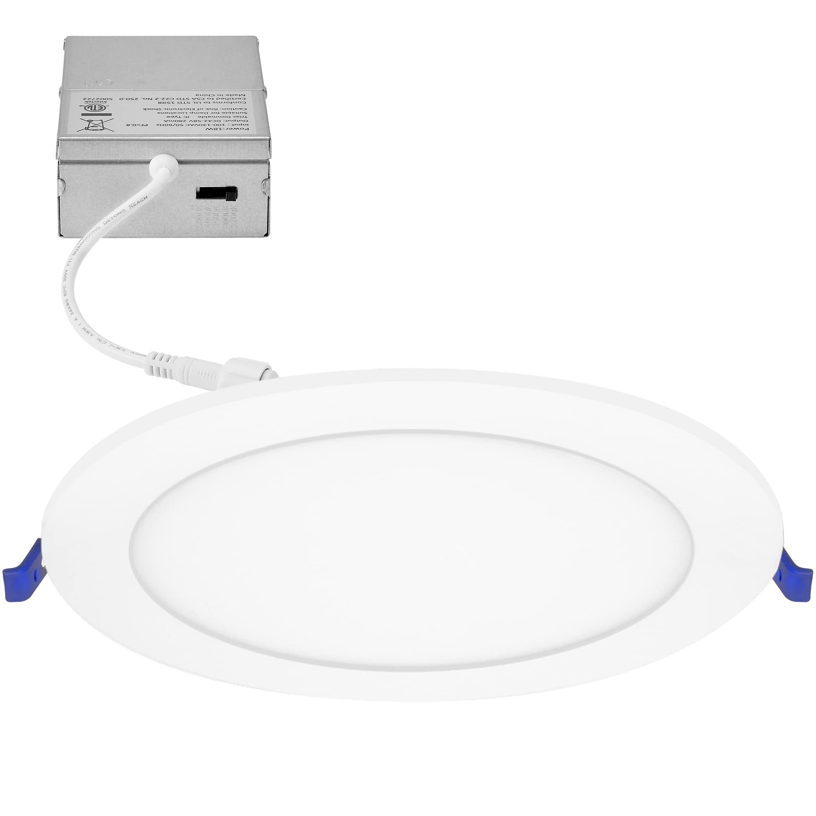 Maxxima 8 in. 5 CCT Round Recessed LED Downlight - Color Temperature White