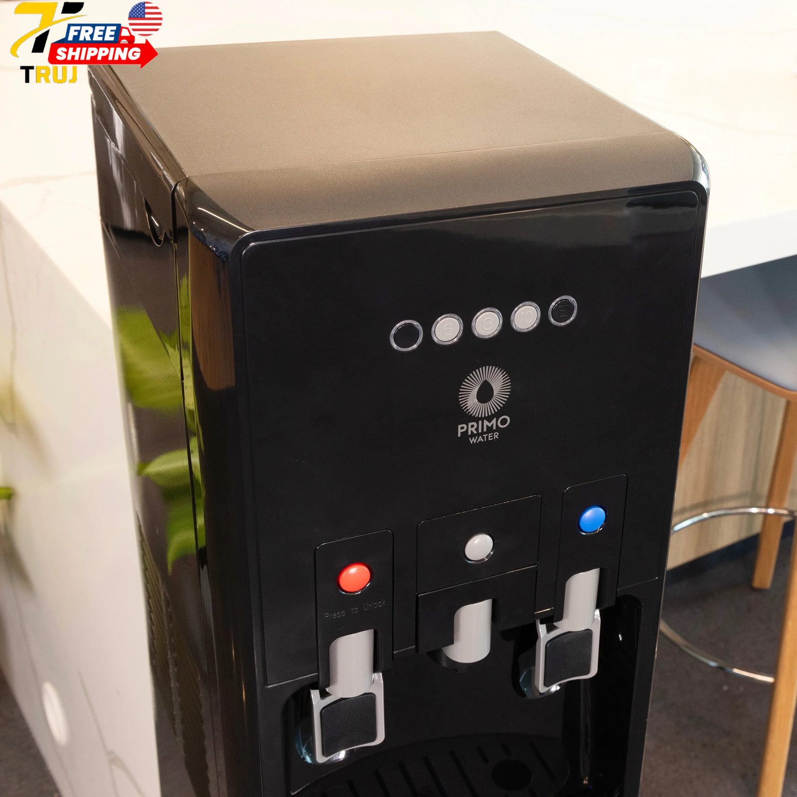 Bottom Loading Pro 2 Temp Water Dispenser with Single-Serve Coffee Maker Black
