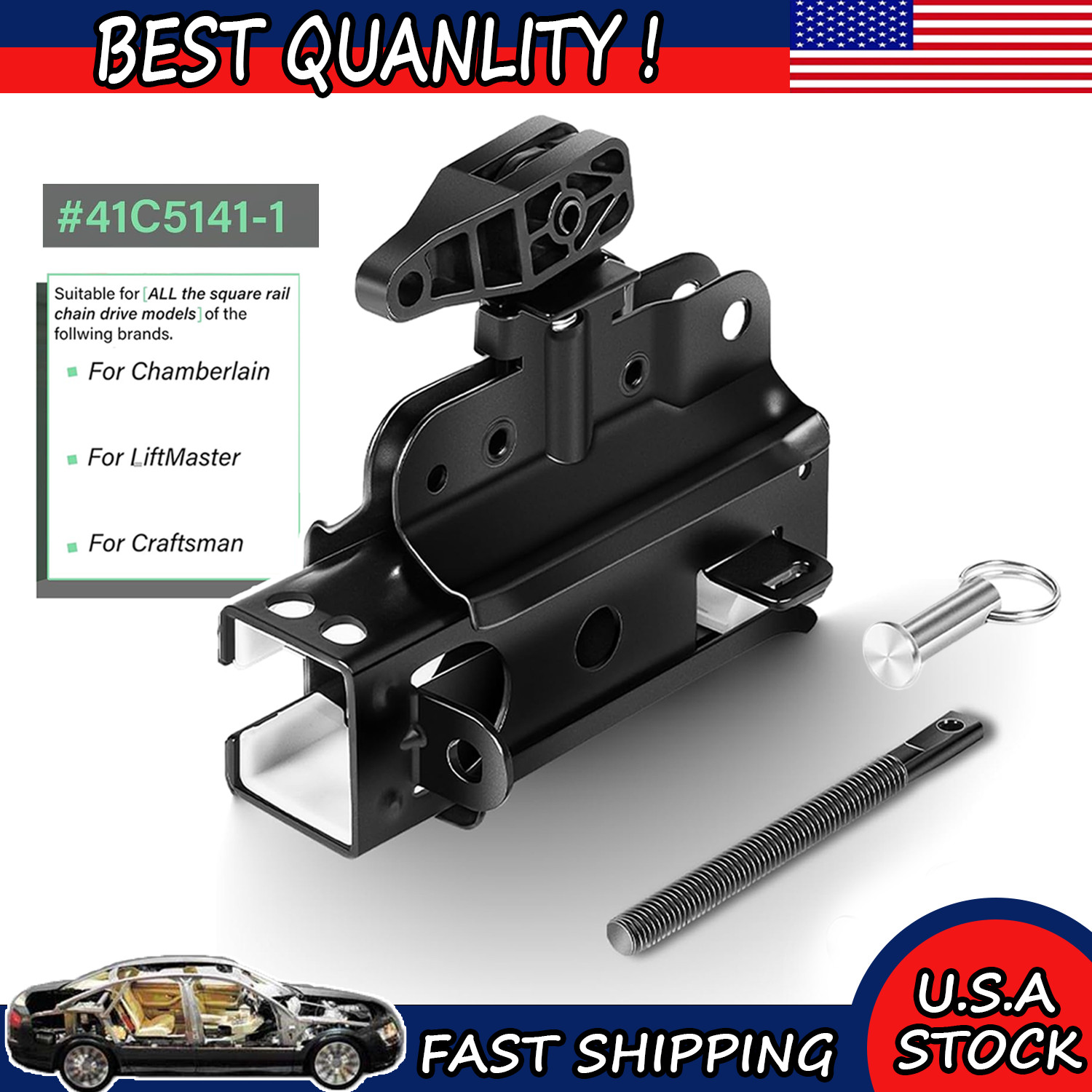 41C5141-1 & 41C5141-2 Garage Door Opener Trolley Fit for Chamberlain, Craftsman