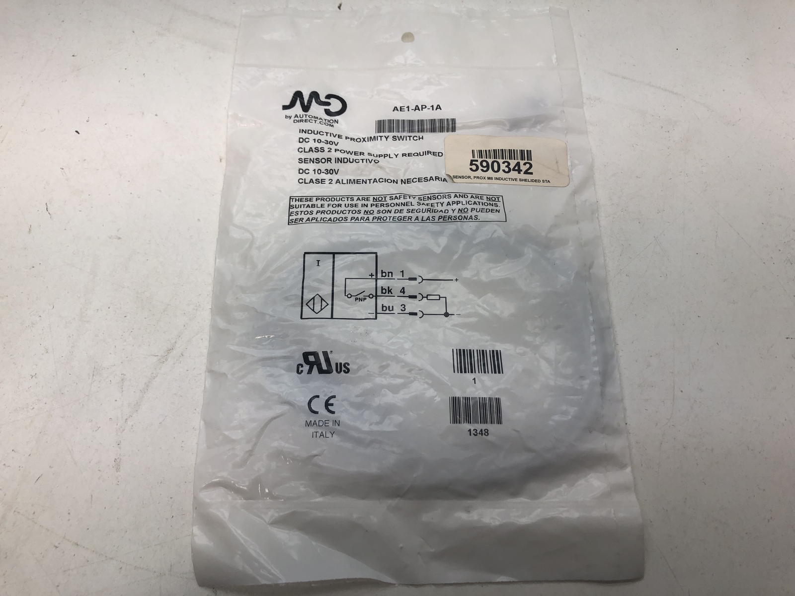 AUTOMATION AE1-AP-1A INDUCTIVE PROXIMITY SWITCH