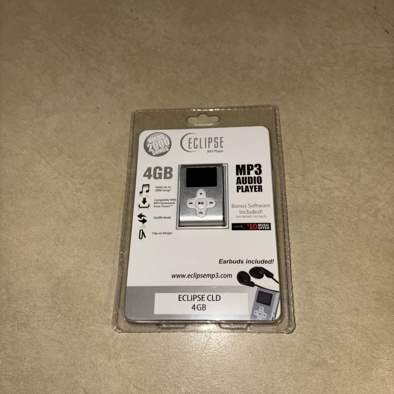 Eclipse CLD 4 G MP3 Audio Player Holds 2000 Songs