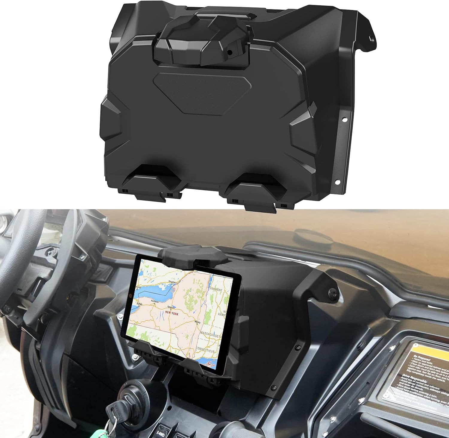 Electric Device Mounts with Storage Box Organizer Tray for Honda Talon 1000
