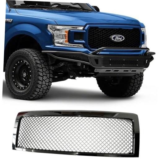 Grille Grills Front Hood Bumper-Gloss Black Grille Cover for F150 2009 10 11