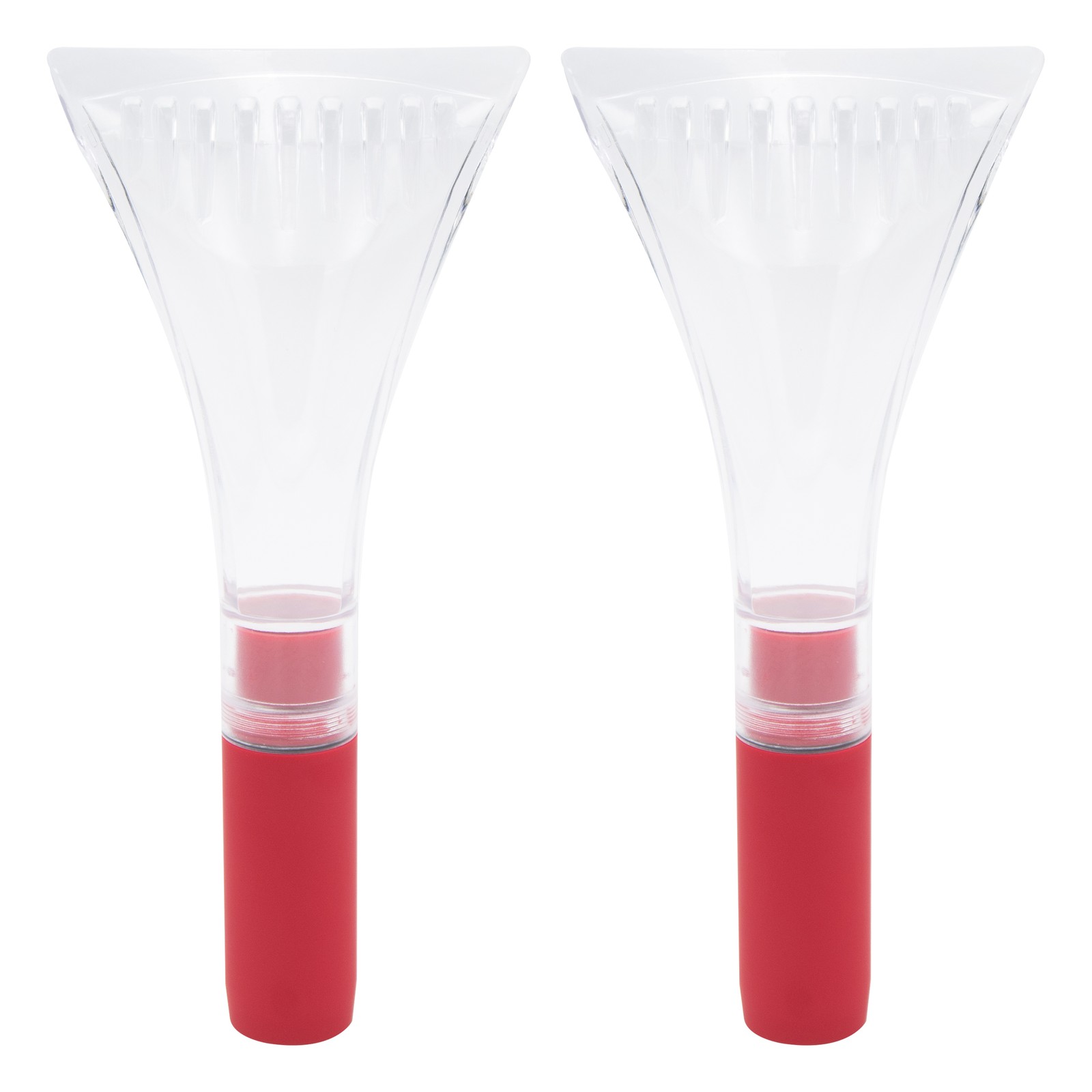 Smart Home LED Lighted Super Bright Windshield Ice Scrapers in Red, 2 Pack