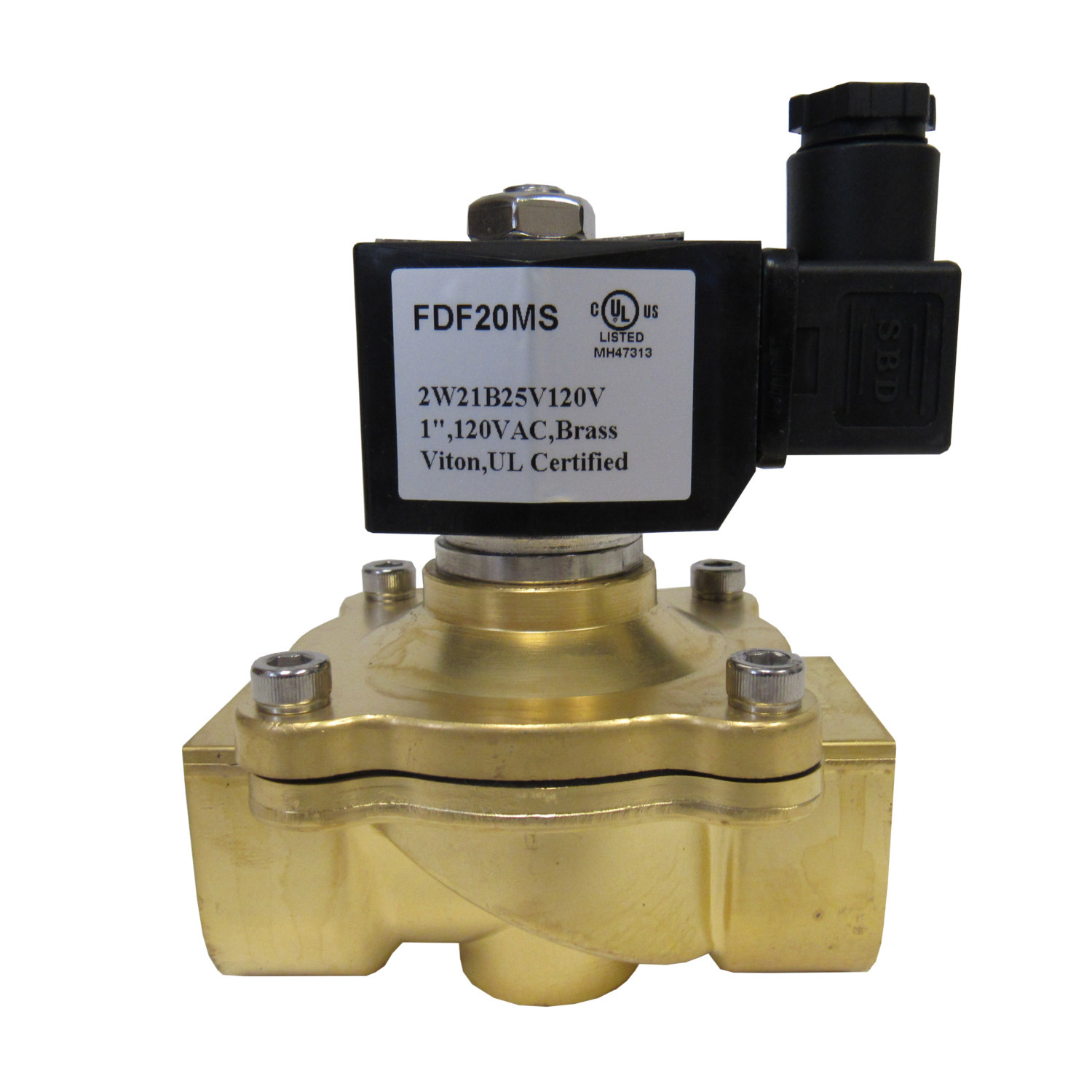 NEW PRM 1 INCH NPT ZERO DIFFERENTIAL SOLENOID VALVE 120VAC BRASS VITON NC NIB
