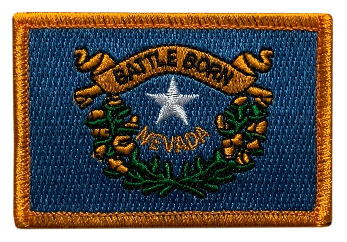 Nevada State Battle Born Tactical Patch [3.0 X 2.0 inch-Hook Fastener NV5]