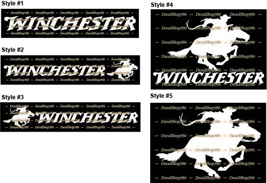 Winchester Firearms - Hunting/Outdoor Sports - Vinyl Die-Cut Peel N' Stick Decal