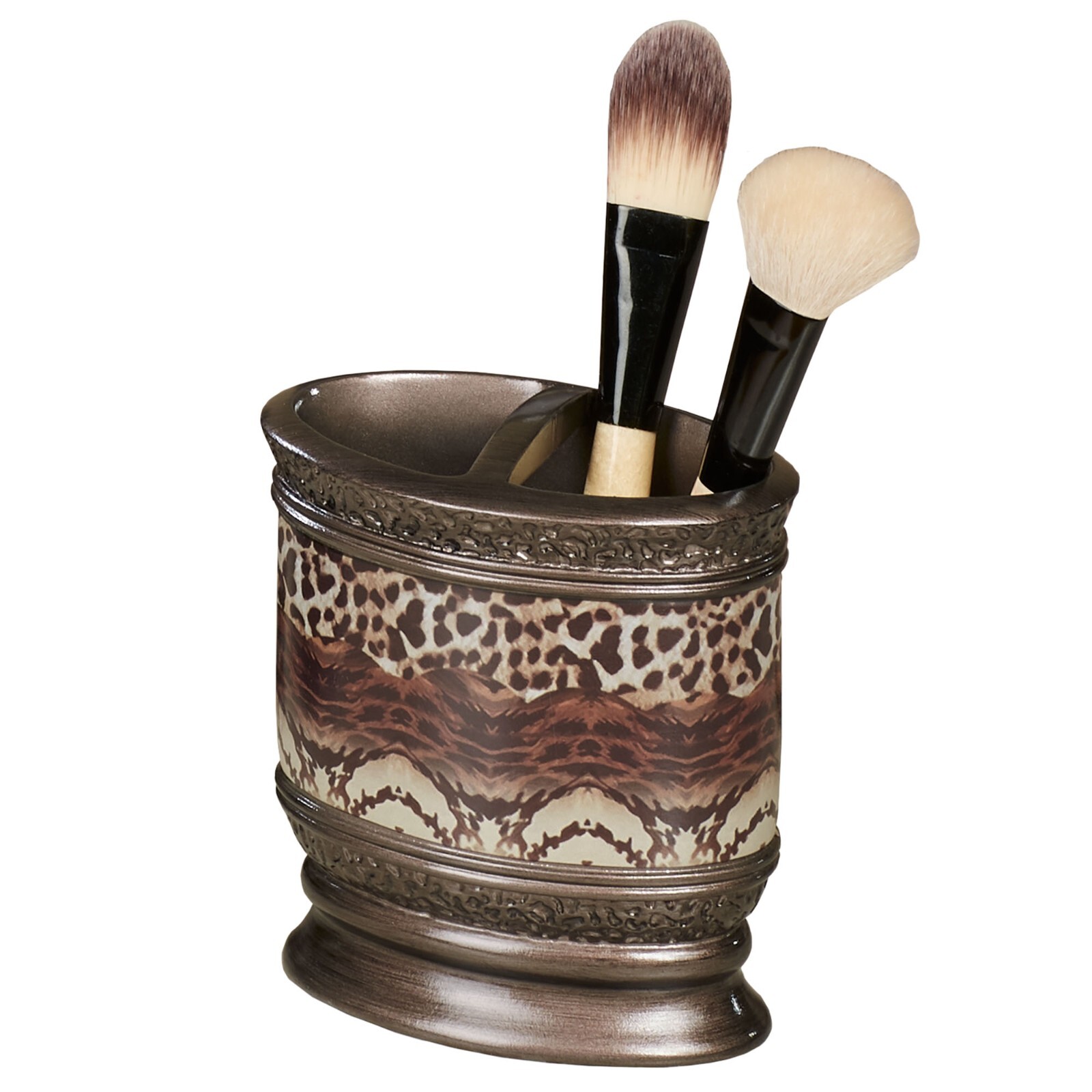 Mombasa Safari Animal Print Brush Holder Multi Warm