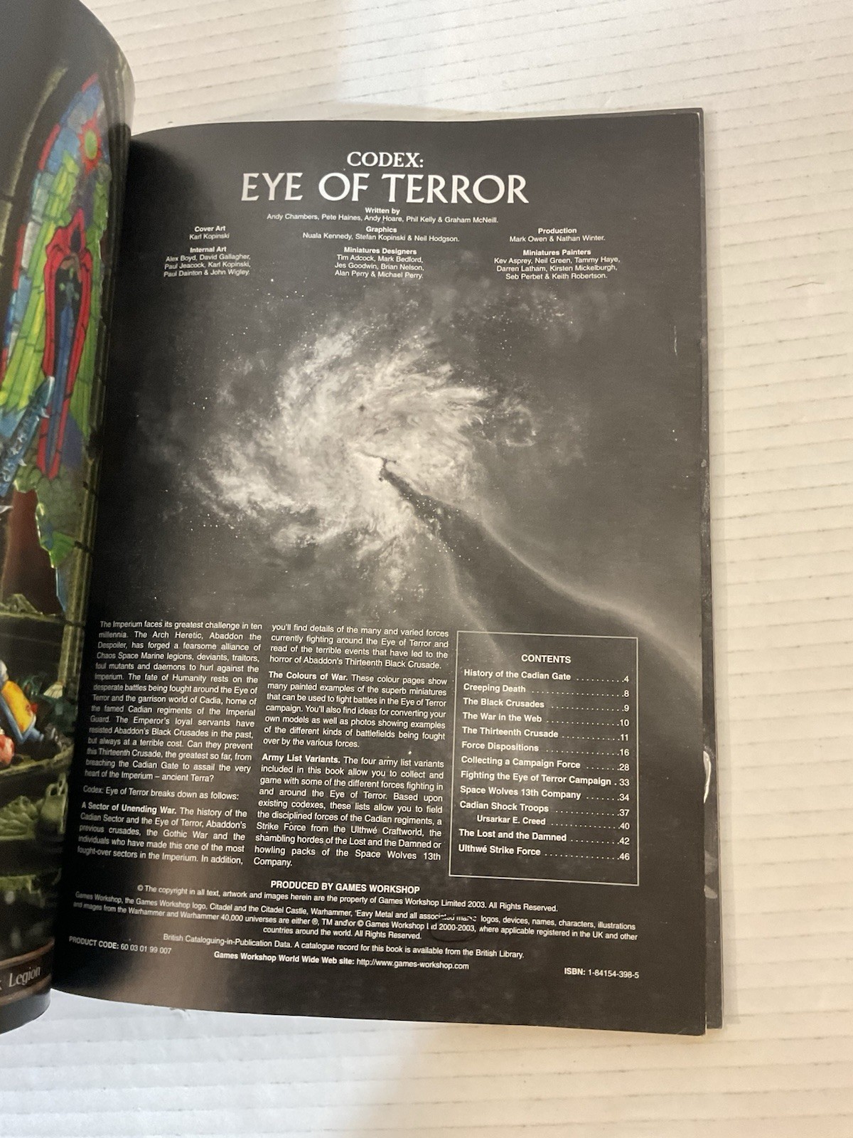 Warhammer 40,000 Eye Of Terror Codex 3rd Edition