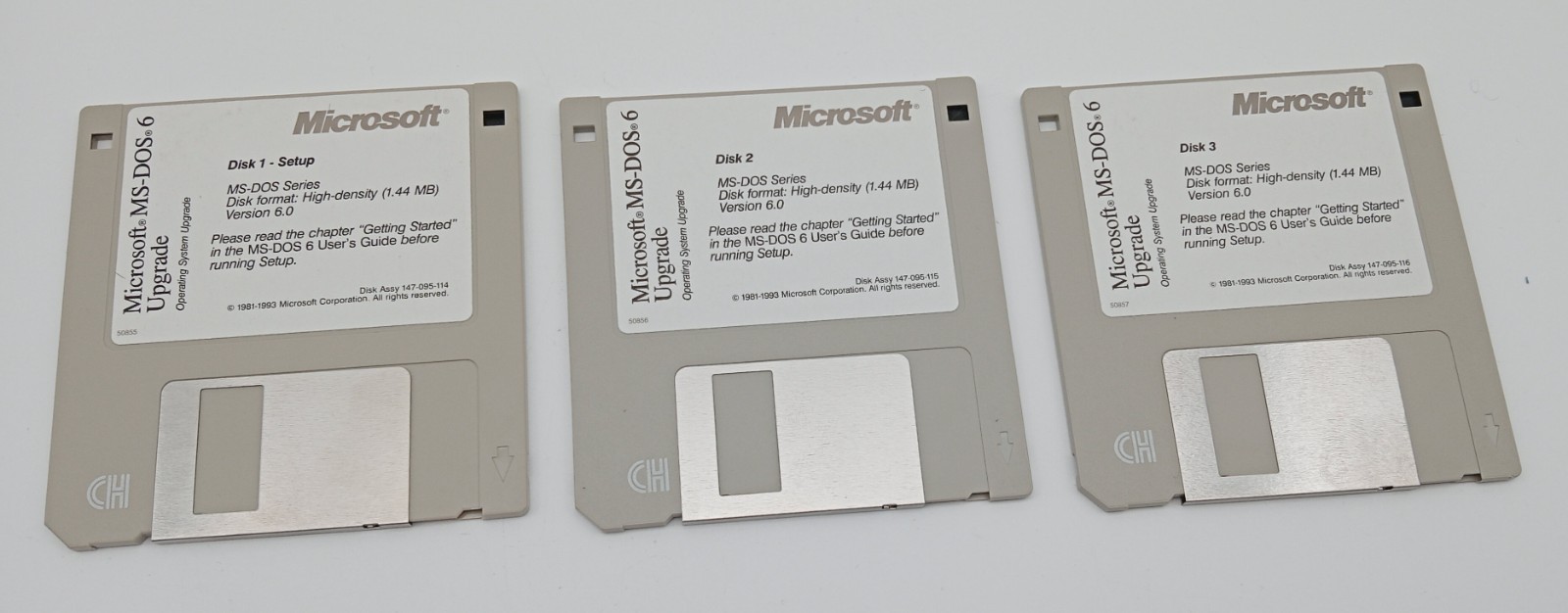 Microsoft MS-DOS 6.0 Upgrade & MS-DOS 5 .0 Operating System 3.5" Disk vtg LOT