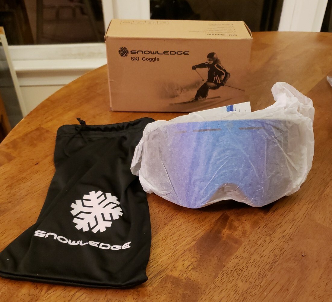 SNOWLEDGE Ski Goggles for Adults HB108 REVO BLUE ~ NEW IN BOX