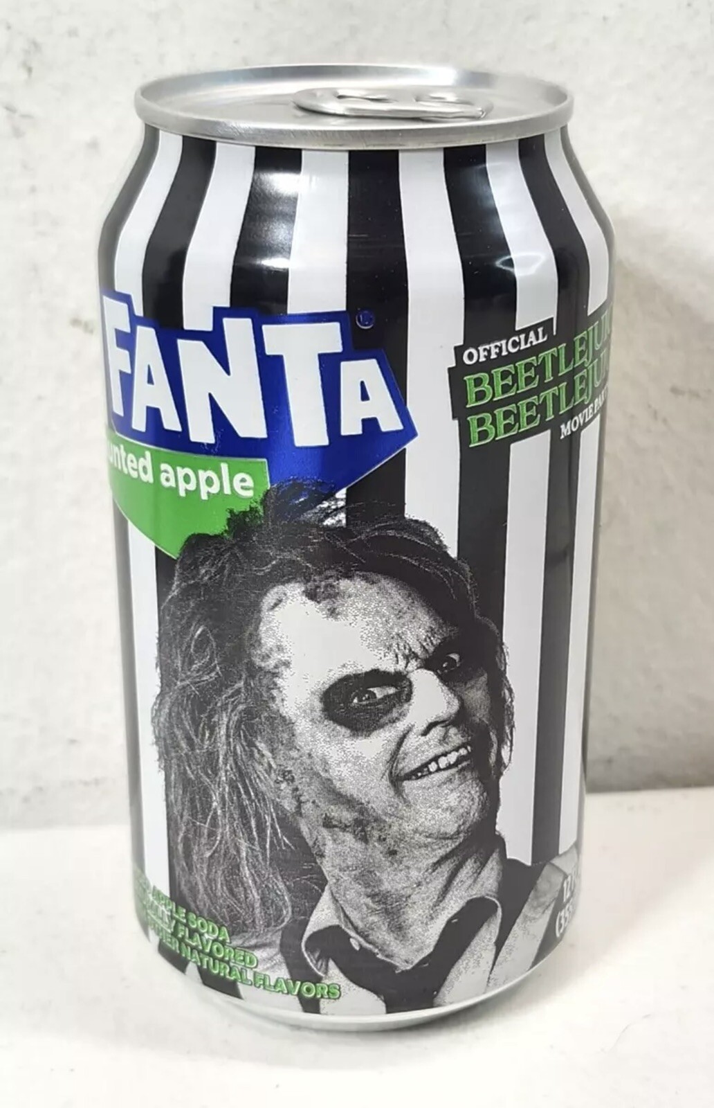Beetlejuice Beetlejuice Movie 12oz Full Soda Can Haunted Apple Fanta Collectors