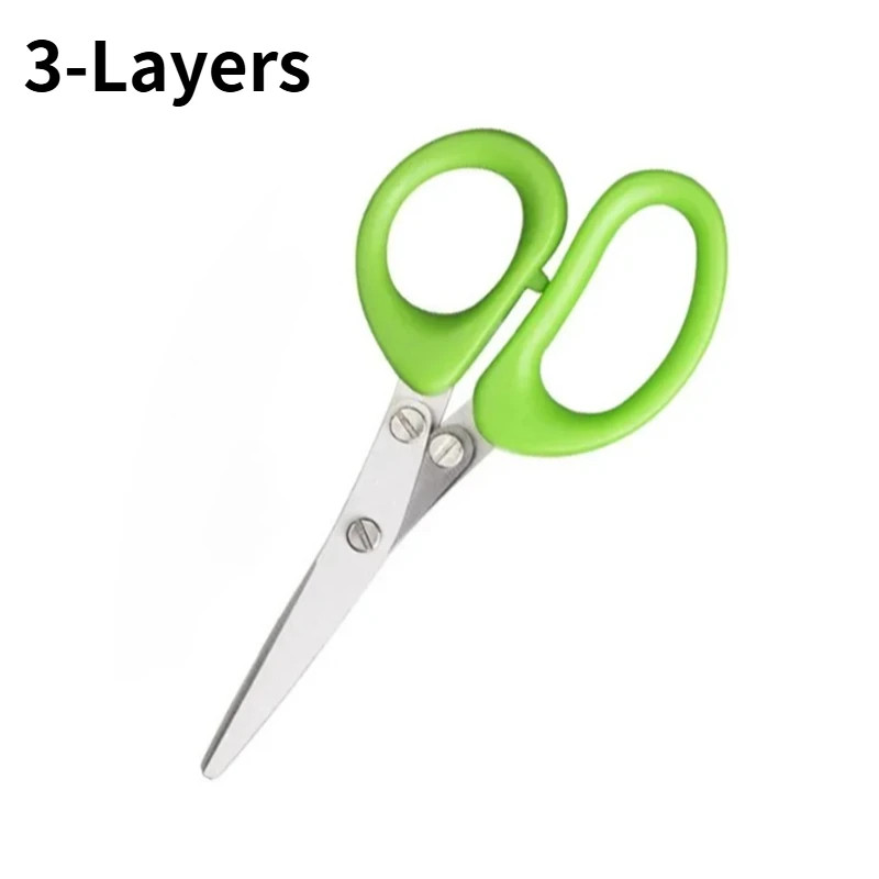 1Pc/2Pcs New Stainless Steel 3/5-Layer Kitchen Scissors, Suitable for Cutting an