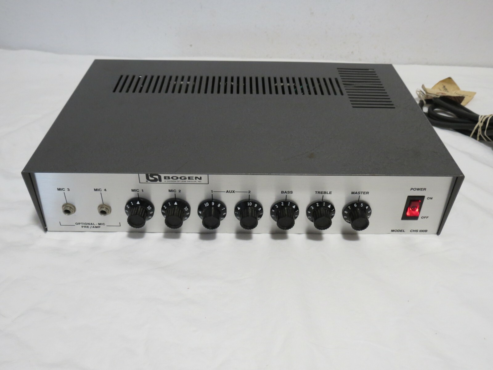 VINTAGE BOGEN CHS100B AMPLIFIER COMMUNICATIONS CHROME FACE - USED