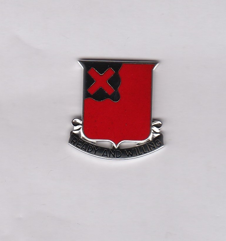 US Army 875th Engineer Battalion DUI crest c/b clutchback badge G-23