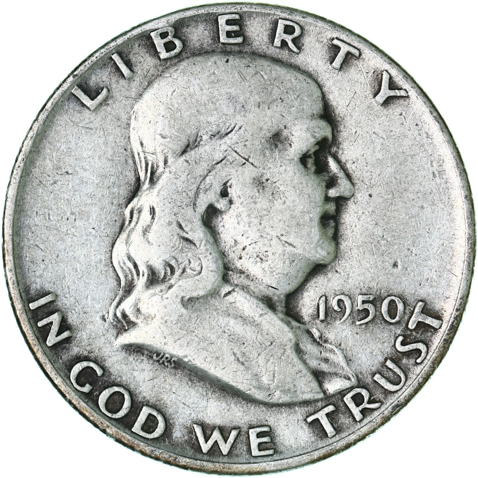 1950 D Franklin Half Dollar Fine 90% Silver