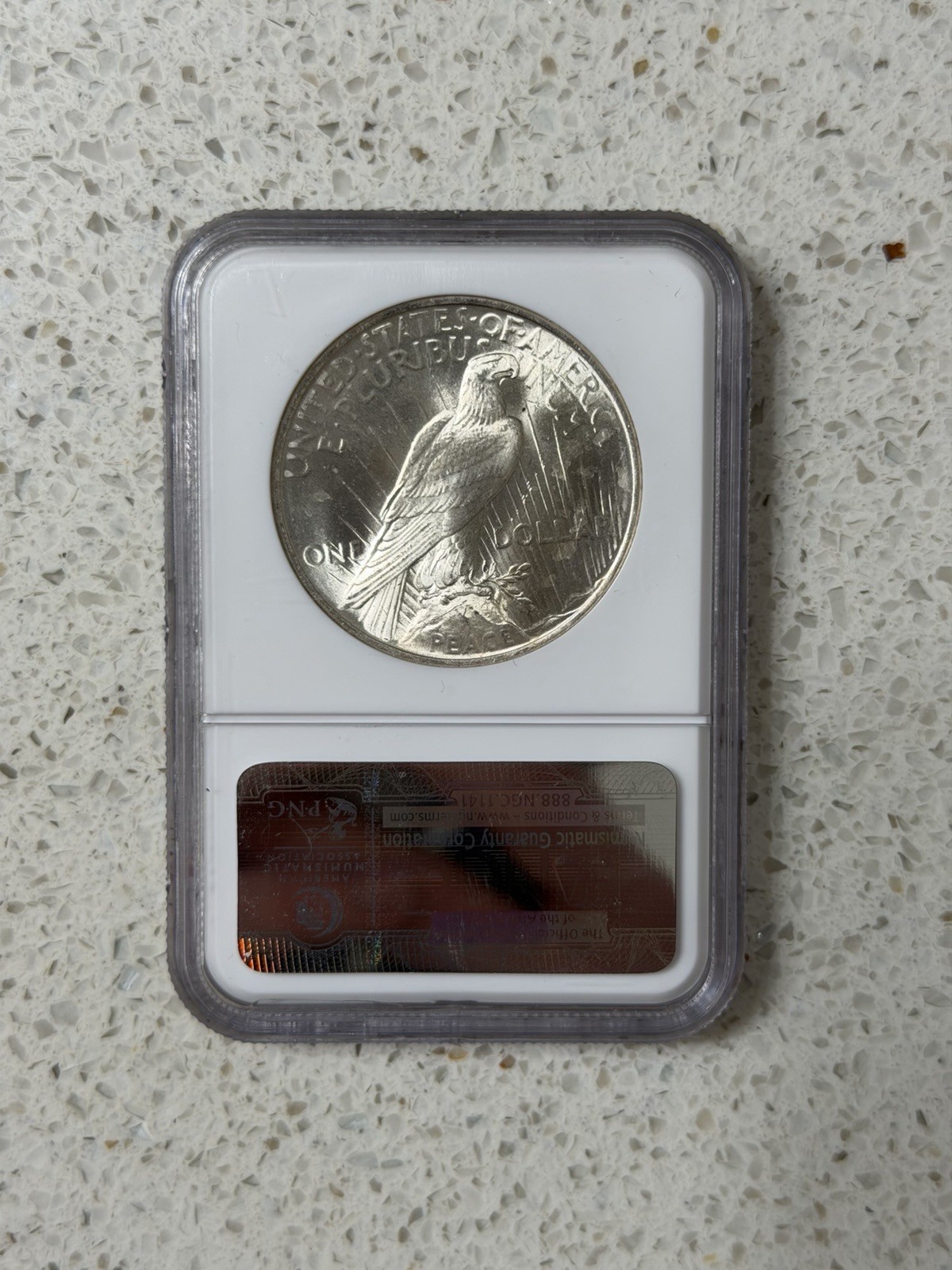 1922 Silver Peace Dollar $1 NGC MS65