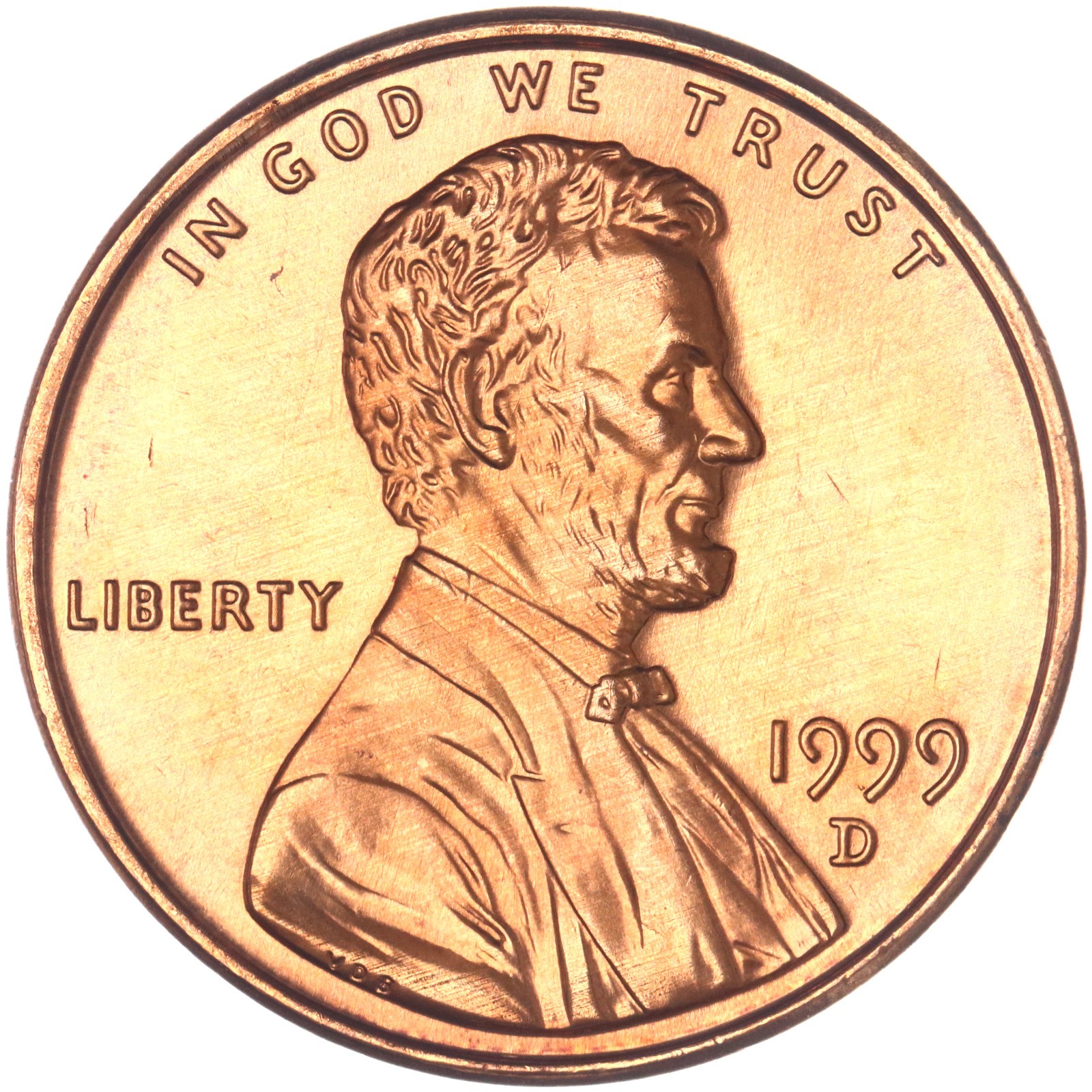 1999 D Lincoln Memorial Cent Choice BU Penny
